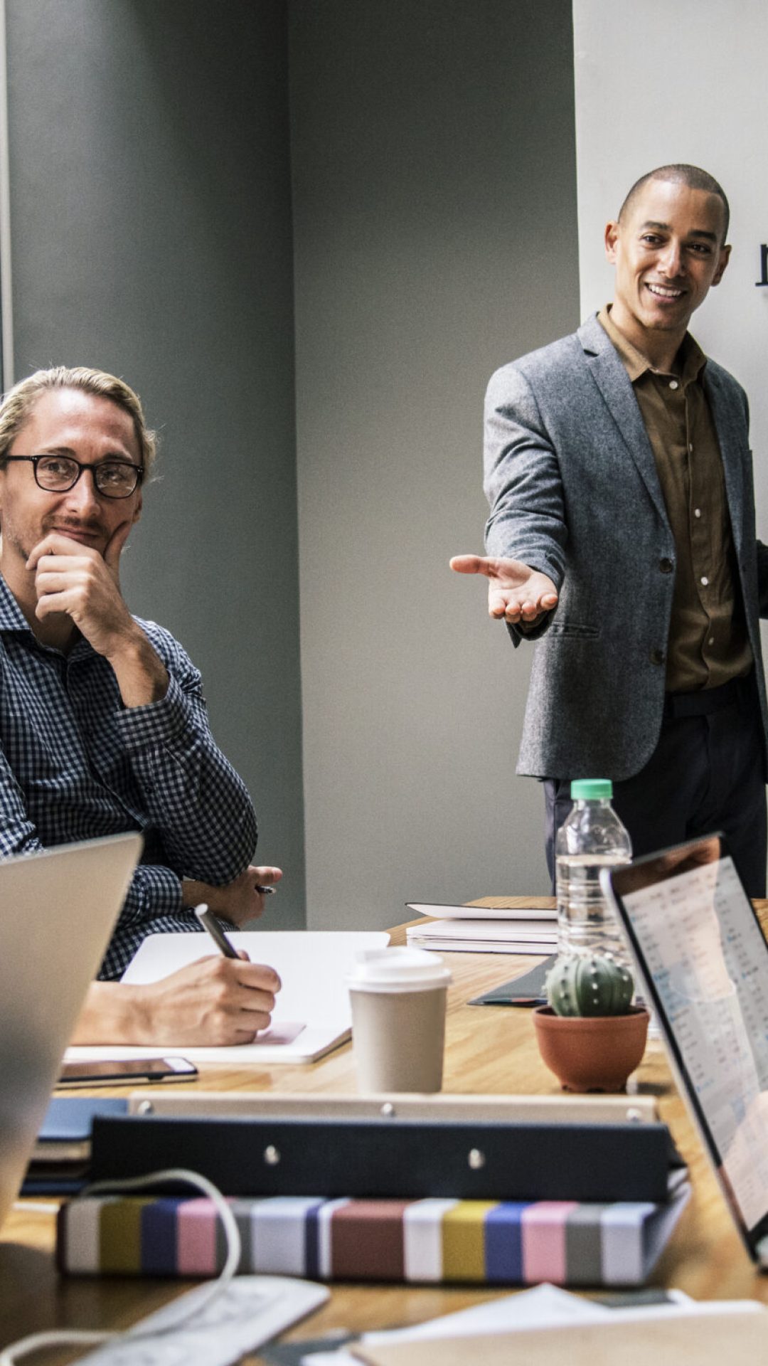 Group of diverse people having a business meeting